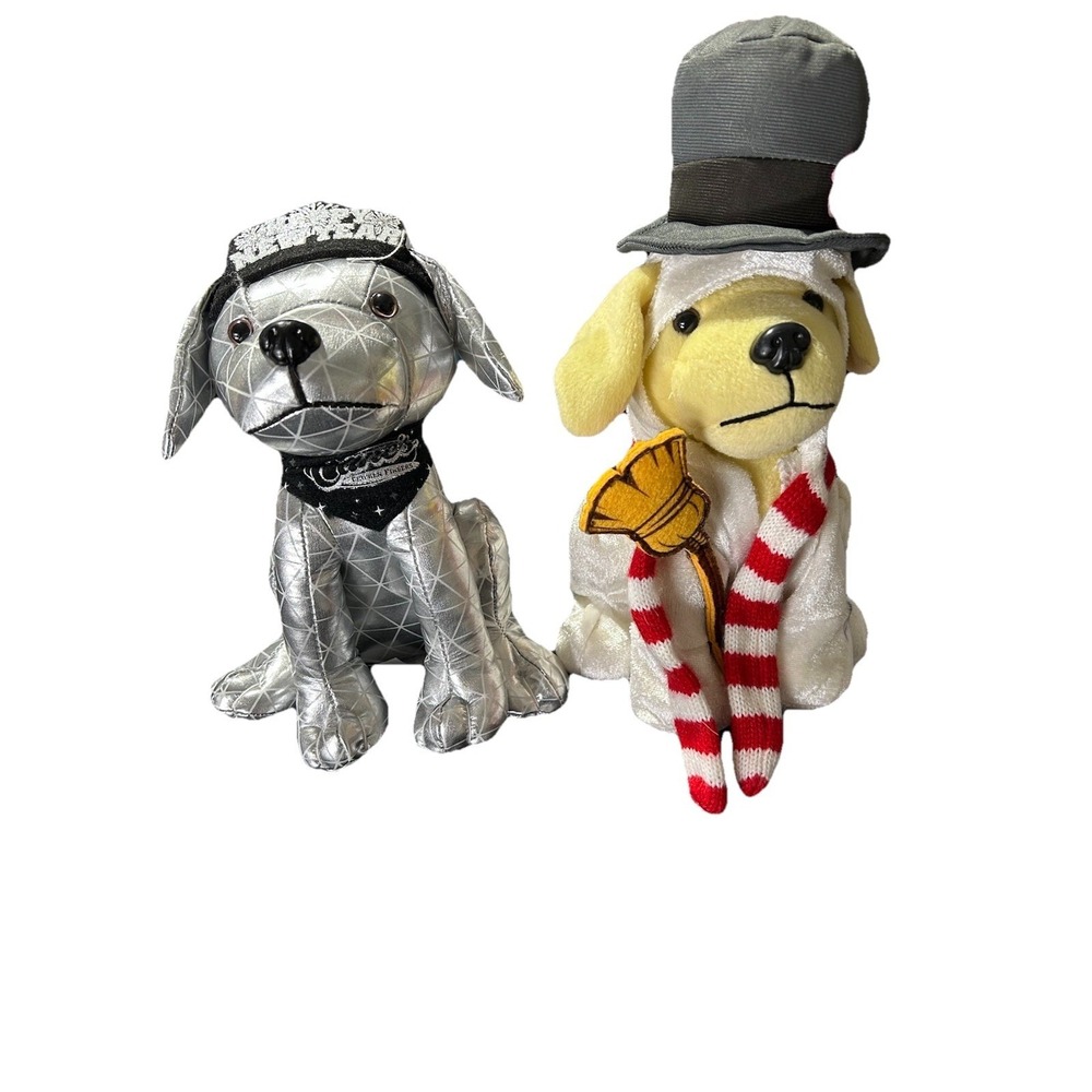 Christmas Raising Cane's Chicken Plush Golden Retriever Silver Dog Frosty